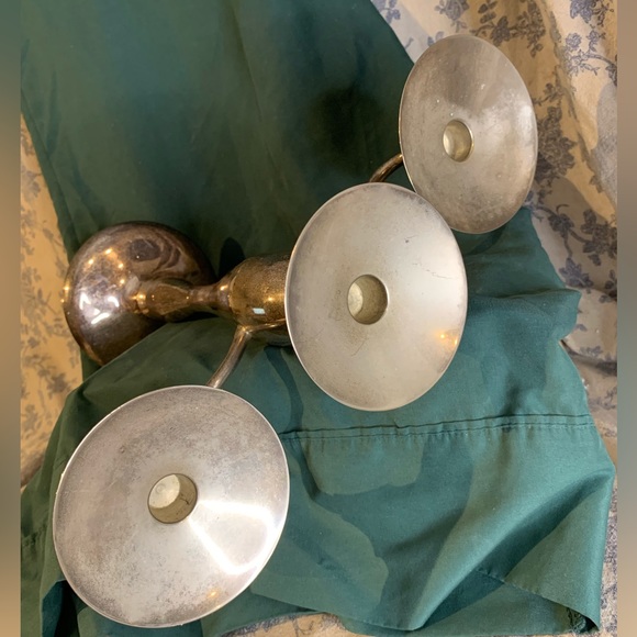 Pottery Barn Maxfield Hotel Candelabra Bougedir 3-Arm Candle Stick Holder 14.5" - Picture 5 of 10